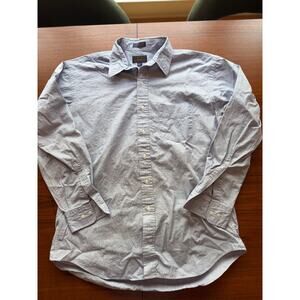 Vintage Chaps Ralph Lauren Blue End on End Button Down Dress Shirt 16.5-34/35